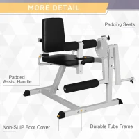 Soozier Seated Leg Extension Machine, Adjustable Leg Machine with Plate Loaded, Leg Rotary Extension, Home Gym Weight Machine(m-6)