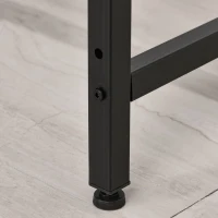 HOMCOM 55 Inch L Shaped Computer Desk with Hutch, Corner Desk for Home Office and Study, Writing Workstation with 2 Storage Compartments, Black(m-15)