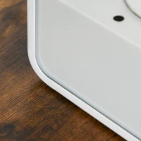 HOMCOM Ethanol Fireplace, 7.75" Tabletop 0.10 Gal, Stainless Steel, Burns up to 2 Hours, White(m-11)