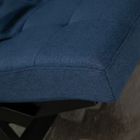 HOMCOM Single Person 3 Position Convertible Chaise Lounger Sofa Bed with 2 Large Pillows and Oak Frame, Dark Blue(m-15)