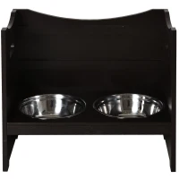 PawHut Raised Elevated Pet Bowls Stainless Steel Bowl Adjustable Dog Bowl Platform(m-9)