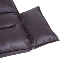 HOMCOM Floor Lazy Sofa Convertible Floor Game Video Chair Adjustable Floor Folding Couch Bed Faux Leather Living Room Brown(m-8)