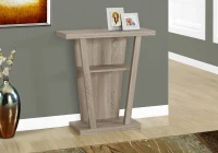 Monarch 32" Modern 3-Tier Open Shelf Design Wood Grain-Look Accent Console Table - Dark Taupe Finish(m-2)