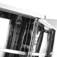 kleankin Vertical Medicine Cabinet Bathroom Wall Mounted Mirror Storage Stainless Steel(m-7)