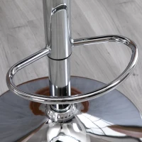 HOMCOM Modern Bar stool Armless Adjustable Height with Swivel Seat, Set of 2, Grey(m-10)