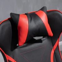 Vinsetto High Back Video Gaming Recliner with Ottoman, Racing Style PC Computer Office Chair, Swivel with Headrest & Lumbar Support, Adjustable Height, Black/Red(m-13)