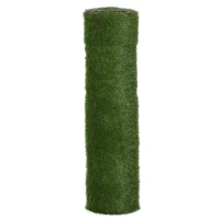 Outsunny 13.1' x 3.3' Artificial Grass Carpet Garden Synthetic Turf Outdoor Fake Grass Mat Lawn with 35mm Pile Height Drain Holes(m-9)