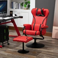 Vinsetto Racing Style Swiveling Recliner with Ottoman Set Ergonomic Gaming Chair(m-1)