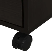 HOMCOM 5 Drawer File Cabinet Storage Organizer Filing Cabinet with Nordic Minimalist Modern Style & Wheels, Brown(m-15)