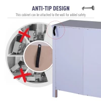 HOMCOM Storage Cabinet with Glide & Knob MDF(m-5)