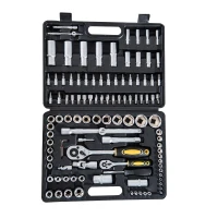 Open Box HomCom 108pc Mechanic's Socket and Ratchet Wrench Tool Kit(m-4)