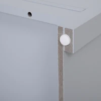 HOMCOM Oak Wood Grain Simple Shoe Cabinet 2-tier Storage with 2 Doors Sturdy Grey(m-9)