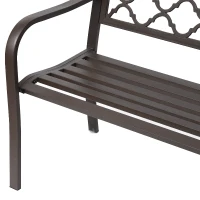 Outsunny Antique Style Cast Iron Outdoor Front Porch Bench(m-10)
