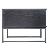 HOMCOM Foldable Wood Lift Top coffee Table Convertible Tea Desk Furniture with 2 Storage drawer Tray Black(m-4)