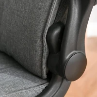 Vinsetto Ergonomic Office Chair Swivel High Back Computer Desk Chair with Adjustable Height Flip-Up Armrest, Comfy Thick Padded Cushions, Wheels, Grey(m-9)