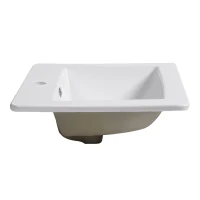 Kleankin 21.25"x 18.25" Bathroom Vessel Sink Modern Under Counter Bathroom Basin Ceramic Vanity Art Basin - White(m-10)