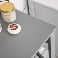 kleankin X- Frame Freestanding Floor Bathroom Storage with Two Drawers, Storage Organizer, Cabinet with 3 Shelves, Gray(m-9)