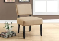 Monarch Contemporary Upholstered Accent Armless Slipper Chair - Beige(m-2)