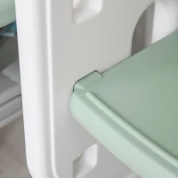 Qaba Kids Toy Storage Organizer with Detaching Sections for Corner Storage, Lightweight Toy Shelf for Kids with Large Capacity, Bin Storage Shelf, Green(m-11)