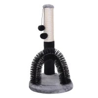 PawHut Sisal Cat Scratching Post w/ Arch Self Groommer 2 Balls(m-5)