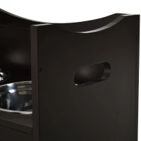 PawHut Raised Elevated Pet Bowls Stainless Steel Bowl Adjustable Dog Bowl Platform(m-7)