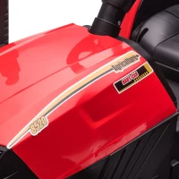 Aosom 12V Kids Ride On Tractor, Extra Large Kids Electric Battery Powered Car Toy with Back Trailer, Adjustable Speed, and LED Headlights, Red(m-11)