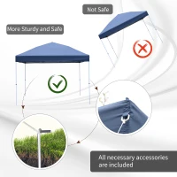 Outsunny 10’X10’ Instant Pop-up Party Tent Outdoor Activity Canopy Sun Shade Fair Beach Gazebo Shelter Commercial Tent w/ Carrying Bag(m-6)