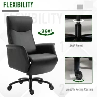 Vinsetto Office Chair High Back Ergonomic Swivel  Computer Recliner Footrest(m-4)