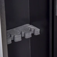 HomCom 56" Steel Electronic 5 Rifle Gun Security Cabinet w/Digital Keypad, Keys,Padded Interior- Black(m-8)