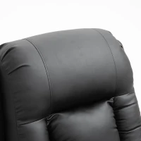 HOMCOM Luxury Faux Leather Heated Vibrating 8 Point Massage Recliner Chair with 360 Swivel and Remote, Black(m-11)