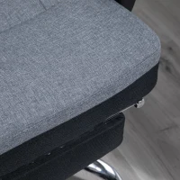 Vinsetto Office Chair High Back Computer Desk Chair 360° Swivel Adjustable Recliner Chair with Padded Armrest and Retractable Footrest(m-9)