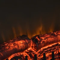 HOMCOM 30" Electric Fireplace Insert, Modern Recessed Fireplace Heater with Realistic Flame, Adjustable Brightness, and Remote Control, Heats 215 Sq. Ft., 750/1500W, Black(m-15)