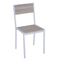 HomCom 5 Piece Drop Leaf Counter Height Dining Table and Chairs Set - Light Grey / White(m-12)