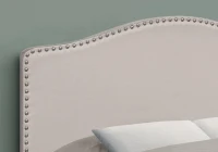 Monarch 57" L Full Size Linen Bed Headboard with Easy Adjustable Height - Beige(m-3)