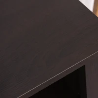 HOMCOM 60" W x 23.5" H Electric Fireplace Mantel TV Stand, Media Console Center Cabinet with 2 Adjustable Shelves, 4 Cable Management Holes and Fits up to 65" TV, Dark Brown(m-10)