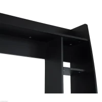 HomCom Floating Wall Mount Office Computer Desk with Storage - Black(m-8)