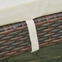 Outsunny Patio Chaise Lounge, Pool Chair with 5 Position Adjustable Backrest & Cushion, Outdoor PE Rattan Wicker Sun Tanning Seat, 28", Brown(m-13)