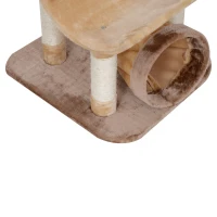 PawHut 29" Cat Tree Scratcher Post Pet Furniture with Tunnel Brown(m-9)