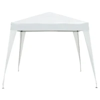10' x 10' Outsunny Arbor Barnum Folding Pop-up Garden Gazebo with Transport Bag-White(m-6)
