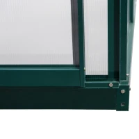 Outsunny Walk-In Garden Greenhouse Aluminum Polycarbonate with Roof Vent for Plants Herbs Vegetables 8' x 4' x 7' Green(m-16)