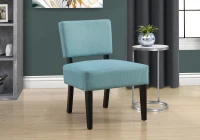 Monarch Contemporary Upholstered Accent Armless Slipper Chair - Teal(m-2)
