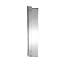 HomCom Vertical 28" LED Illuminated Bathroom Sliding Wall Mirror Medicine Cabinet - Ring LEDs(m-6)