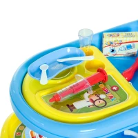 Qaba Kid Medical Trolley Play Set Children Pretend Doctor Nurse Play Cart Kids Gift(m-6)
