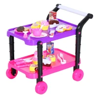 HOMCOM 25 pcs Kids Cart Cake Pretend Play Playset Educational Toy(m-2)