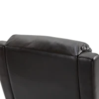 HOMCOM Massage Recliner Chair Padded Seat Cushion 165° Reclining Sofa with Side Pocket for Living Room, PU Leather, Remote Control, Dark Brown(m-19)