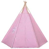 Qaba Kids Tent, Toddler Play Tent with Mat, Pillows, Observation Window and Carrying Bag, Playhouse for Indoor/Outdoor(m-8)