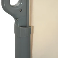 Outsunny 10' Retractable Folding Patio Privacy Side Awning with 50+ UV Protection, 2 Wall Brackets, & Polyester, White(m-9)