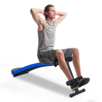 Soozier Crunch Board Ab Bench Curved Sit up Bench Ab Exercise Core Workout(m-3)