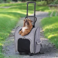 PawHut Pet Carriers Luggage Bag Outgoing Travel Multi-way to carry Portable(m-1)