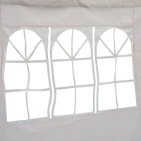 Outsunny 10X30ft Gazebo Canopy Party Tent Outdoor Event Sunshade Portable with 5 Removable Sidewalls White(m-9)